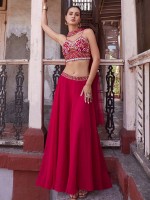 Rani Pink Pure Georgette Readymade Lehenga Choli